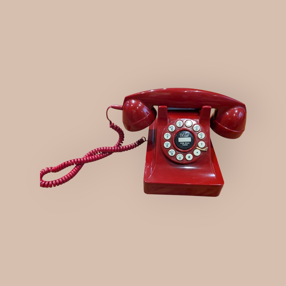 Classic Red Rotary Dial Telephone